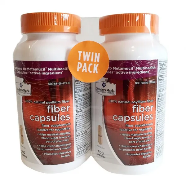 Member's Mark 멤버스마크 섬유질 파이버 캡슐 400정 2팩 Fiber Capsules 2개