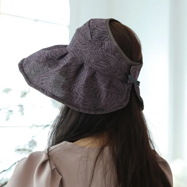 베리플로피 여성썬캡 여름모자 와이어 돌돌이 햇빛가리개 넓은챙 리버시블선캡 3컬러 