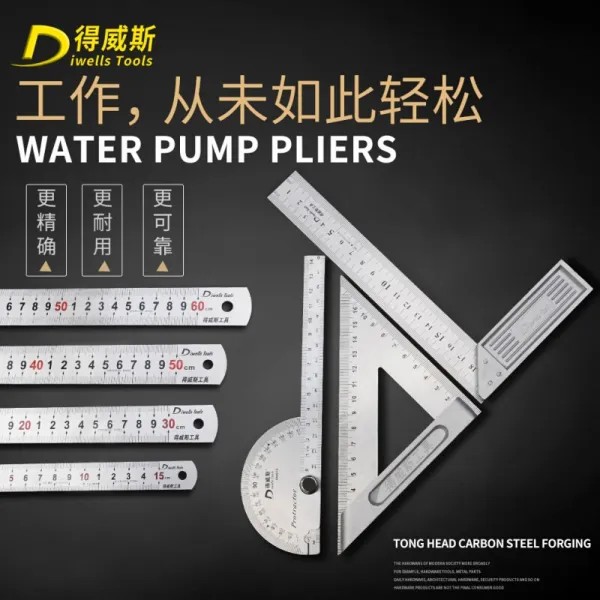 더 위 스 공구 각도 척 강철 직 척 삼각자 녹슬지 않 는 뿔 고 정밀도 강철 자 목공소 미터 미터 미터 직척 더 위 스 삼각자 150 Mm 기타