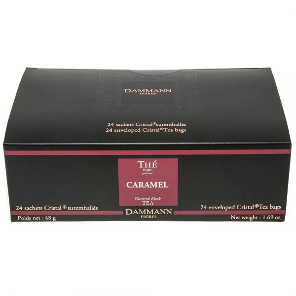 Dammann Freres 다만 카라멜 토피 맛 홍차 24개 크리스탈티백 도리깨, 선택, 상세설명참조