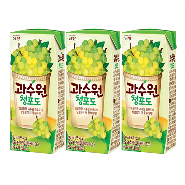 남양 과수원 청포도주스 190ml x 72팩 / 쥬스 팩주스, 단일상품