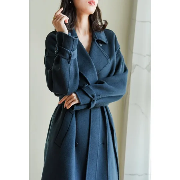모직코트 히키 혁혁한 기풍을 전공하다 양털 울 더블 버튼 여성 가을 RNAG5ZQ006 2572088955