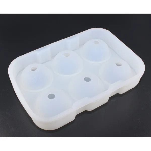 린혁컴퍼니 실리콘 몰드 독창적 6공 스하키 6마저도 원구 빙격 45MM6 마저도 거푸집 물 깻묵 편지를 현 모델, 오랜 친구 본색 （화이트 투명 ）
