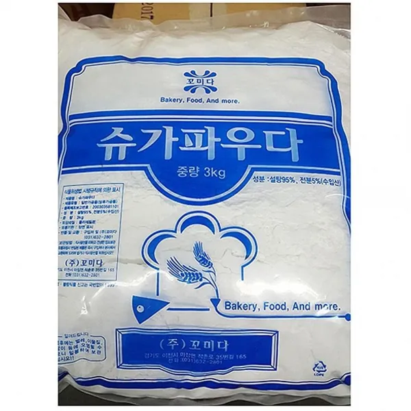 도리파이 슈가파우더 식자재도매 3kgx5ea 꼬미다 흰설탕 1