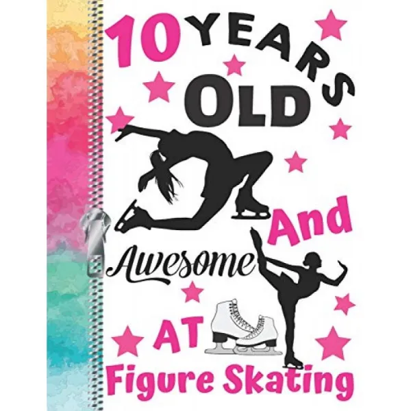 피겨 스케이팅에서 10 살이고 굉장하다 : 낙서 & 그림 아트 북 Skaters Sketchbook For Girls, 단일옵션