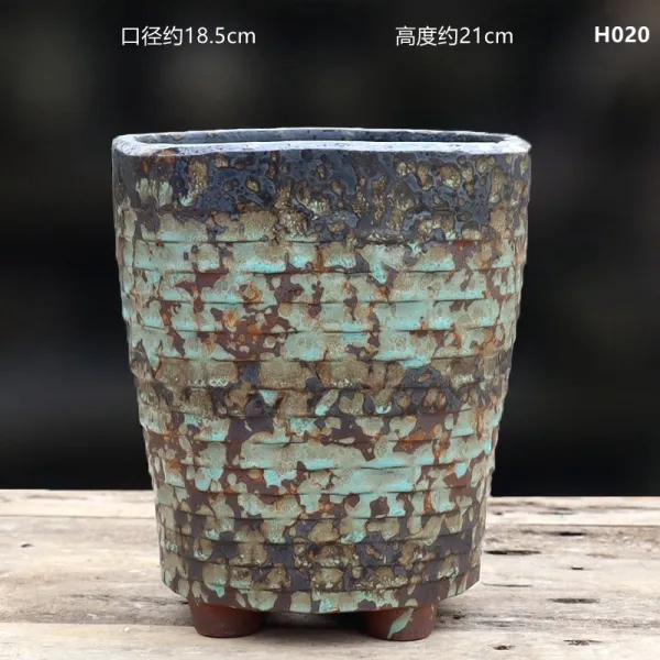 엠마켓 꽃화분대도자기 묵묵히 있다 다육 핸드메이드 거친 배기 발묵 유약 클래식 도의흥 자사 큰사이즈 라지 빅 고방분 로션 화이트 H020