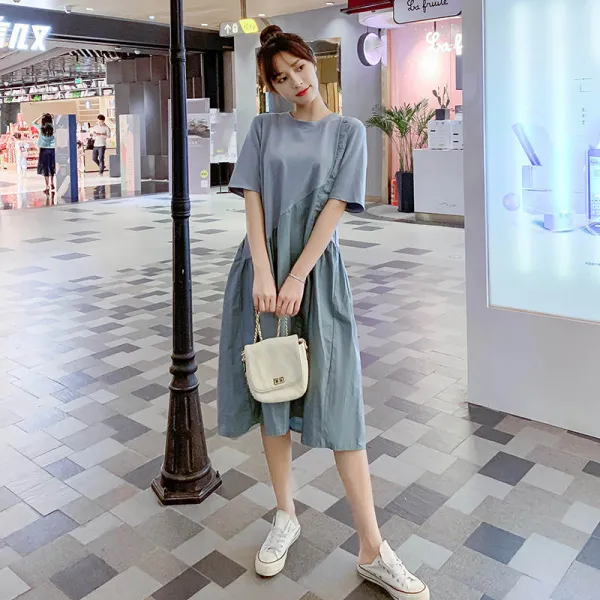 여름 여성 임산부 롱나시 원피스 4R2519