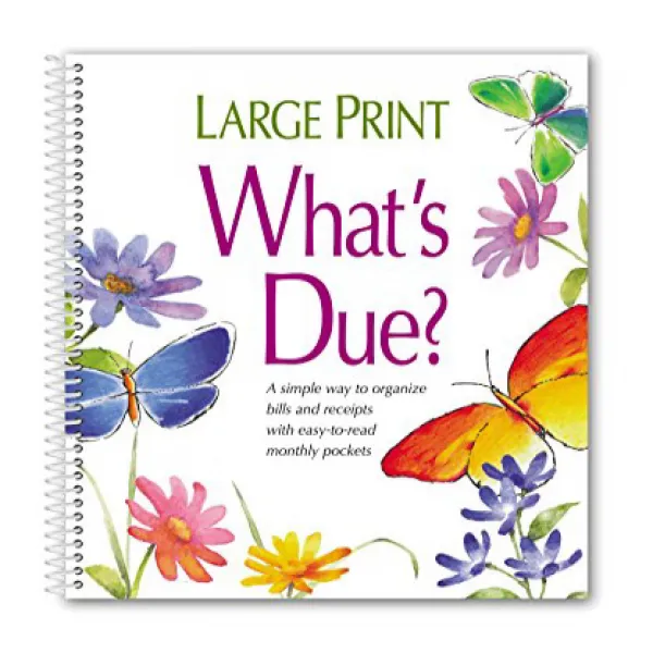 Large Print What's Due Organizer 큰 활자체 만기일 주최자, nullSET