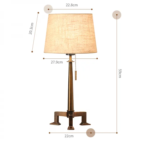 엔틱 스탠드 Mount Northern European Table Light Bedroom Living Room American Simple Creative Warm Romantic Wick Hotel De-558486886627, 레트로 구리 (4W 따뜻한 빛 LED)당겨 와이어 스위