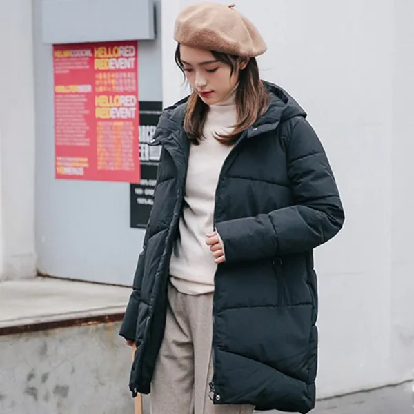 타니즈 주노 여성 겨울 패딩 캐주얼 하프 점퍼