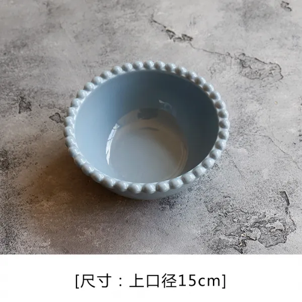 싱그로아 도자기찬기세트 접시 노르딕 심플 구슬 꿰미 직사각쟁반 원형 케익 플랫그릇 식기 홈, 대접 블루 타바스그레이 대접 블루 그