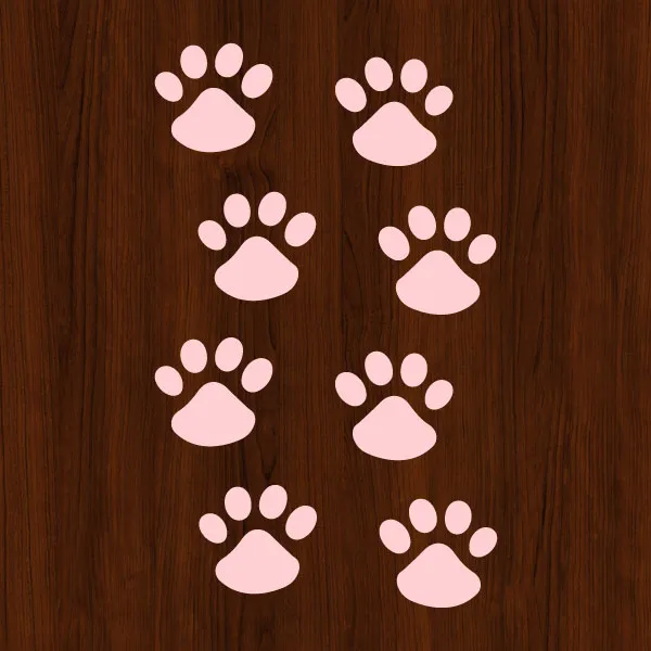 오피스왕국 고양이 발자국 cat-foot2 그래픽 스티커, 핑크