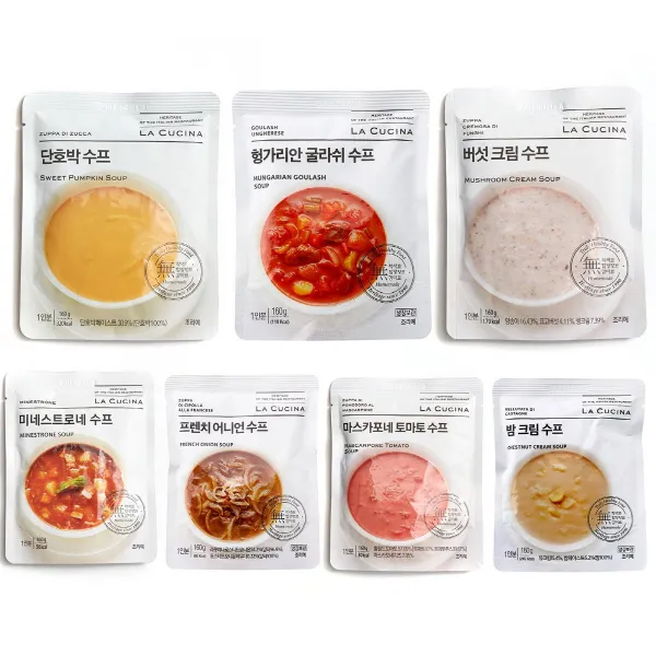 [9월 5일(월요일) 오전07시까지 결제 시 명절 전 배송] [옵션有]라쿠치나 토마토/단호박/프렌치어니언 외 프리미엄 스프 모음원산지: 상세설명참조