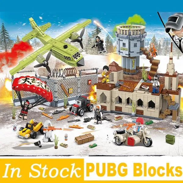 수상작 당첨자 치킨 디너 액션 피규어 군인 무기 PUBG 게임 빌딩 블록 어린이를위한 장난감 어린이, 01 Without original box