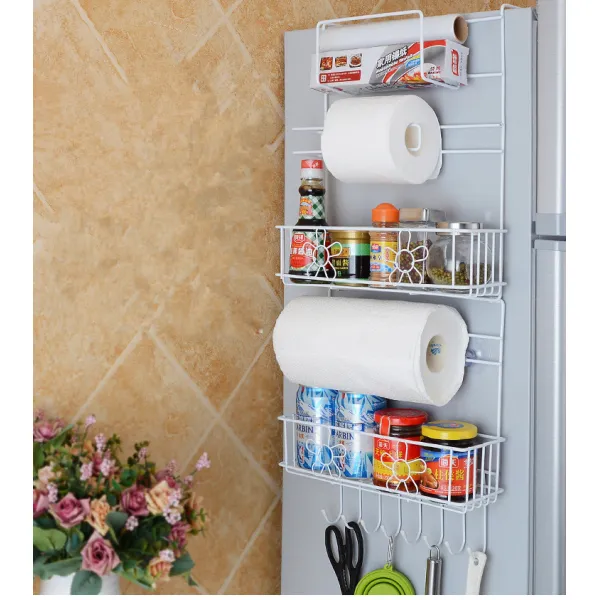 주방용품 주방 냉장고 선반 걸이식 수납 벽걸이 공간절약 양념통거치대 수납선반 T03 설치 조건 필요 냉장고 냉장고 반들반들한