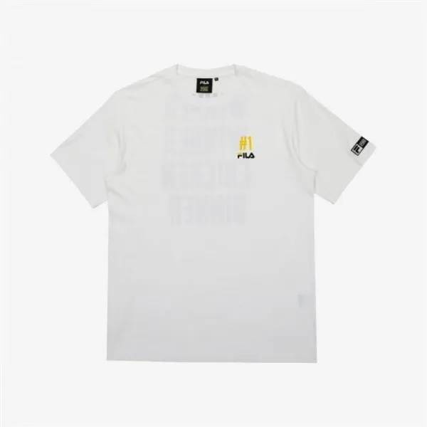 FILA 배틀그라운드 워딩 그래픽 티셔츠 FS2RSA2G03X OWH