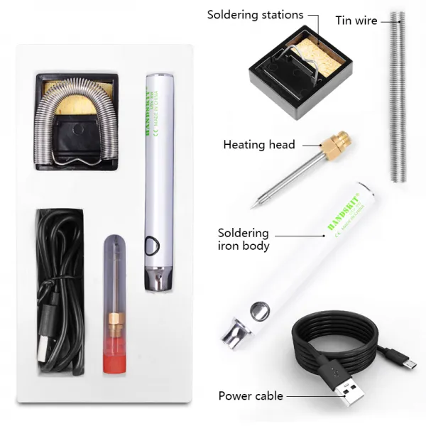 프리미엄 무선 인두기 우드버닝5V USB 휴대용 납땜 땜질기 버닝툴 전기인두기 우드스탬핑, 무선 인두기SET