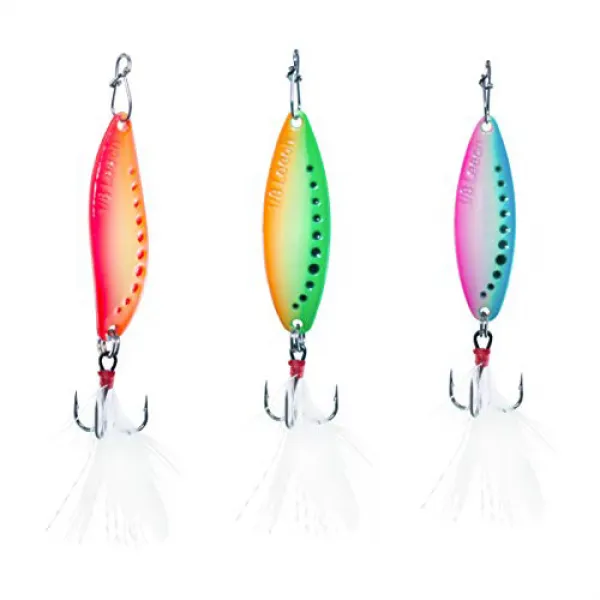 Leech Flutter Spoon Kit 1/16oz Size 12 Glow 거머리 플러터 스푼 키트 45812.8g 크기 12 글로우, 1