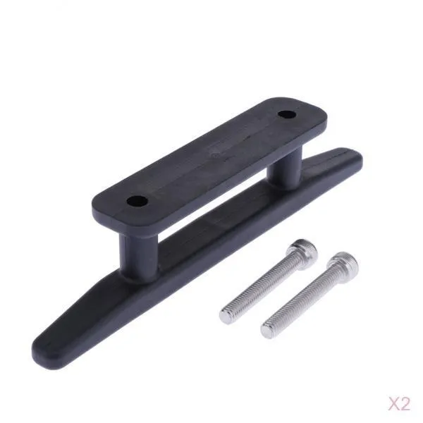 Fwt2 개 나일론 카약 보트 카누 앵커 클리트 키트 계류 갑판 마운트 캐리 핸들