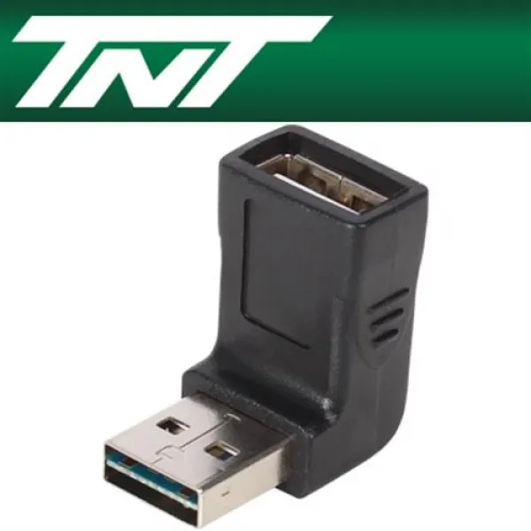 NETmate USB2.0 양면인식 연장 꺾임젠더/NM-TNTR13/상하(위쪽/아래쪽) 90도 꺽임젠더/상하구분없이 사용가능한 USB, 단일상품