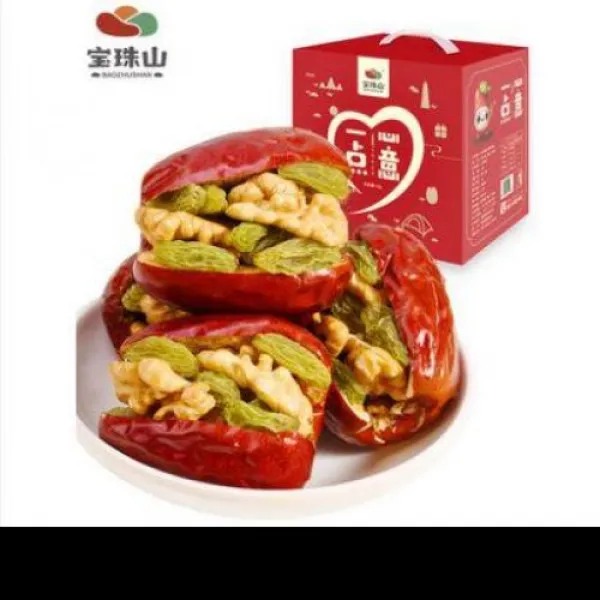 바오주산 중국 영양간식 호두 건포도 대추 샌드위치 500g x2, 대추샌드위치건포도500g*3봉지(특등)