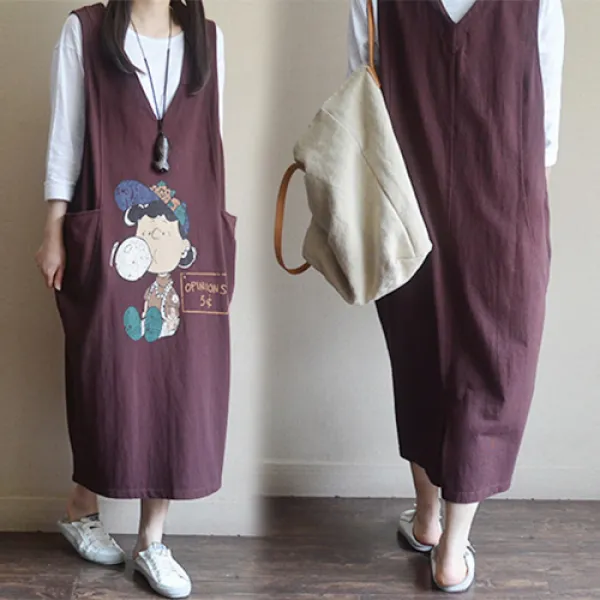 큰언니 빅사이즈 봄가을 민소매 롱원피스 Bs03978#