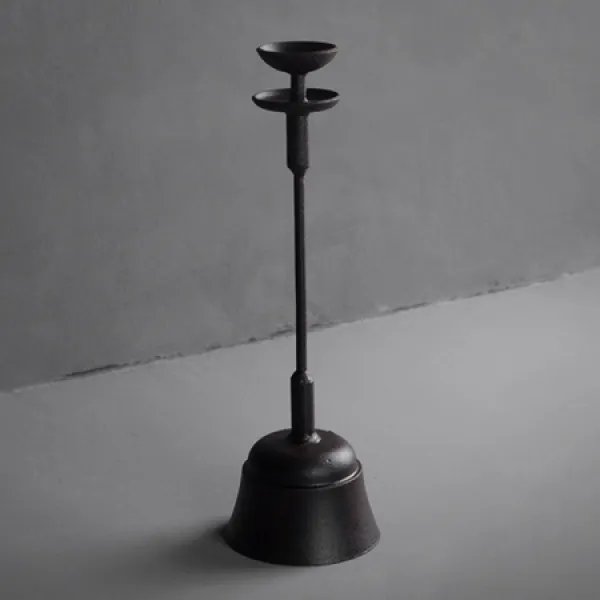 Liuhetang 캔들 홀더 철 램프 오래된 개체 오일 램프 레트로 오래된 장식 캔들 홀더 티 룸 장식 PROD10460, 황 청색 (선택 불가능)