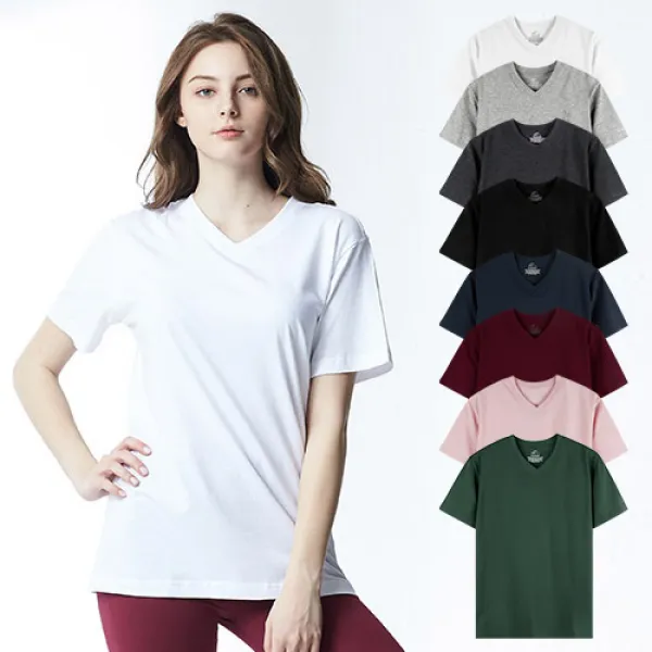 로드스타 V넥 무지티셔츠 6컬러 빅사이즈 반팔 티셔츠