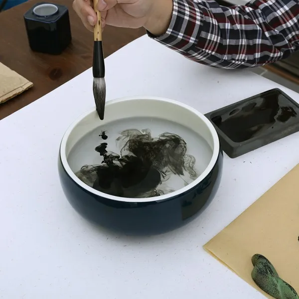 연적 블루 필세 도자기 문방사보 차제구 부속품 빅사이즈 물그릇 세척 붓 서화 필기용