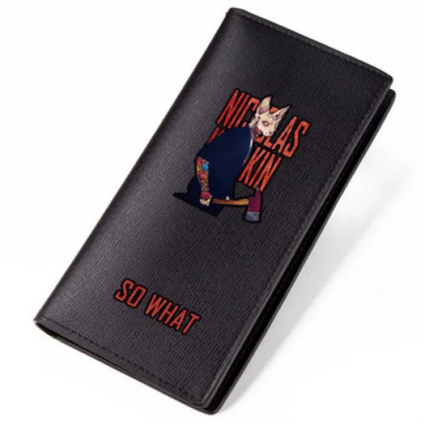 남성 지갑 장지갑 고양이 올빼미 지갑 남장 개성 있는 소년학생 중학생 고등학생 붐 일한원숙풍