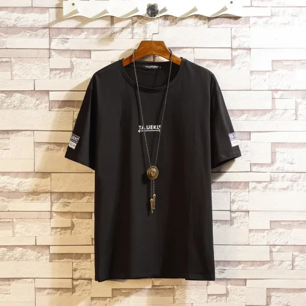 해외구매대행 남성 여름 빅사이즈 블랙 골드 반팔티 T635 Xl 8xl 