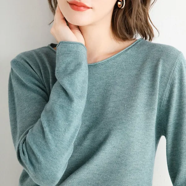 GAO 급감 소프트 부드럽다 클래식 타입 담아한 솔리드 무지 large round collar 겨울 가을 긴 소매 스웨터