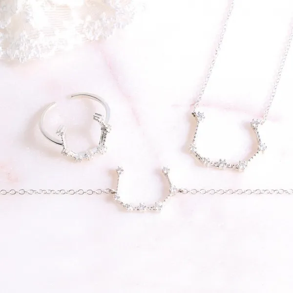 제나루체 순은 북쪽왕관자리 목걸이 팔찌 반지