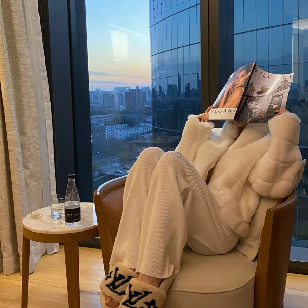 NINASTUDIO 젖 작은방 너를동반 털 두꺼운 외투