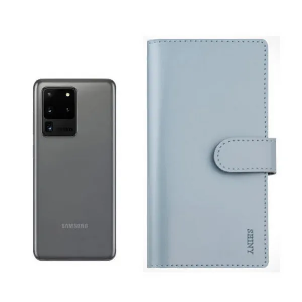 [바보사랑] 갤럭시S20울트라 샤이니 다이어리 케이스 (SM-G988), 색상선택:블랙, 상세 설명 참조