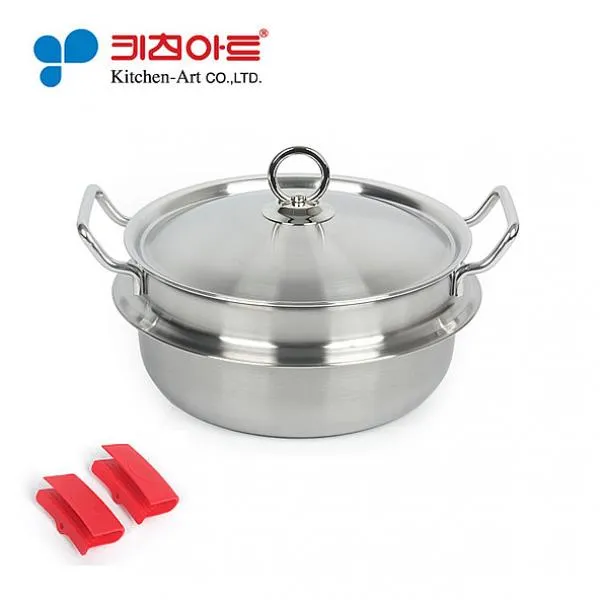 휴먼컴퍼니 키친아트 일품 통오중 가마솥효도냄비-22cm 사은품증정 인덕션가능 깔끔한마감처리 뛰어난열전도율 가마솥, 해당상품