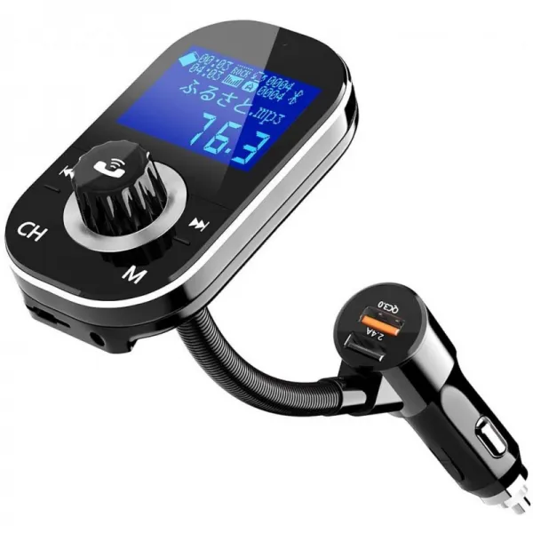 Fm 송신기 Bluetooth 5.0 고음질 Qc3.0 급속 충전 일본어 메뉴 Eq 설정 4 개의 악곡 재생 모드 Microsd 단일상품 단일상품