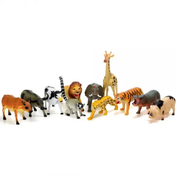 TOY MATE 어린이집 공부용 동물인형 세트 피규어 향상 아동선출