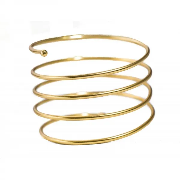 AVARCAS 101 Ethical Jewelry - 24K 골드 담근 커프 팔찌 | 숙련공은 재활용 산업 오프 세트에서 | 변색