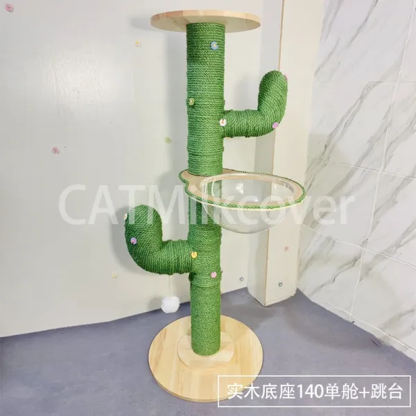 Channel207 고양이 집사 필수템 캣타워 스크래쳐 선인장 거치대 제작 Diy 재 그린원목140단칸+점프대+재료가방