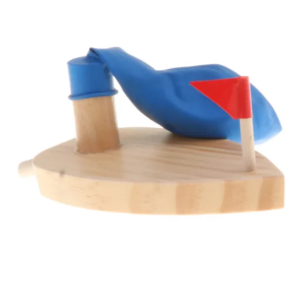Fwt Air Balloon Powered Wooden Boat Kid Science 교육용 장난감 물리적 장치