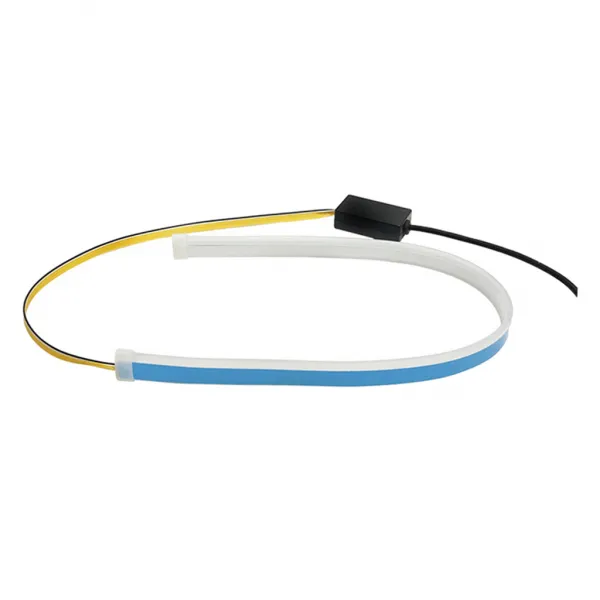 Royalways30CM LED 지구 빛 DRL 가동 가능한 주간 야간 항행 등 방수 가동 가능한 LED 지구 빛 우회 신호등 미등 장식적인 장비, 빨강 + 황색
