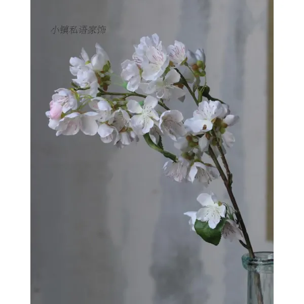 스윗 전원 아메카지스타일 농촌 모조꽃 인조 채화 라이크 눈부시다 숏 벚꽃 꽃술 화이트