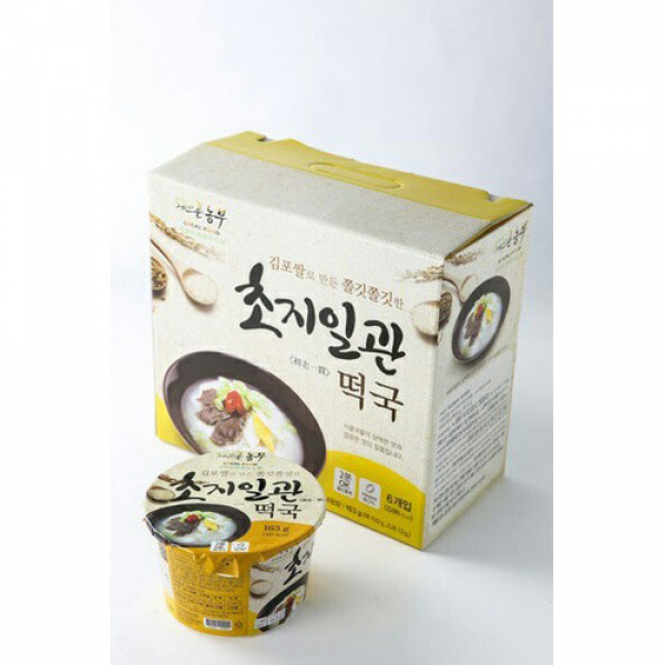 게으른농부 초지일관 즉석떡국 떡국, 6개입, 163g