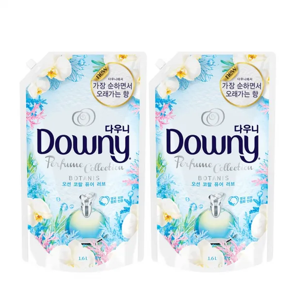 다우니 퍼퓸 보타니스 오션코랄 퓨어러브 1.6L x2개, 단일상품