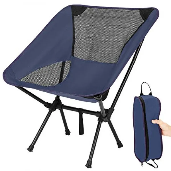 TXIN 접이식 캠핑 의자-접이식 캠핑 어린이 성인 의자-최대 120kg까지 배낭 여행을위한 야외 의자 탄력적-해양