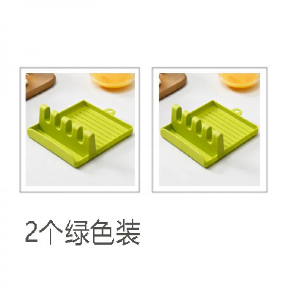키 친 거치 대 국자 받침 젓가락 솥뚜껑 삽 받침 수납 가 용 다목 적 플라스틱 놓다 삽 받침 2 개 녹색 국자 패드, 상세페이지 참조, 상세페이지 참조