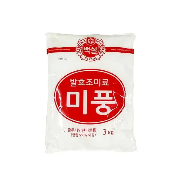 [2개 묶음]가공식품 미풍 3kg CJ 백설 FNDE-24745 CJ 백설 미풍 3kg