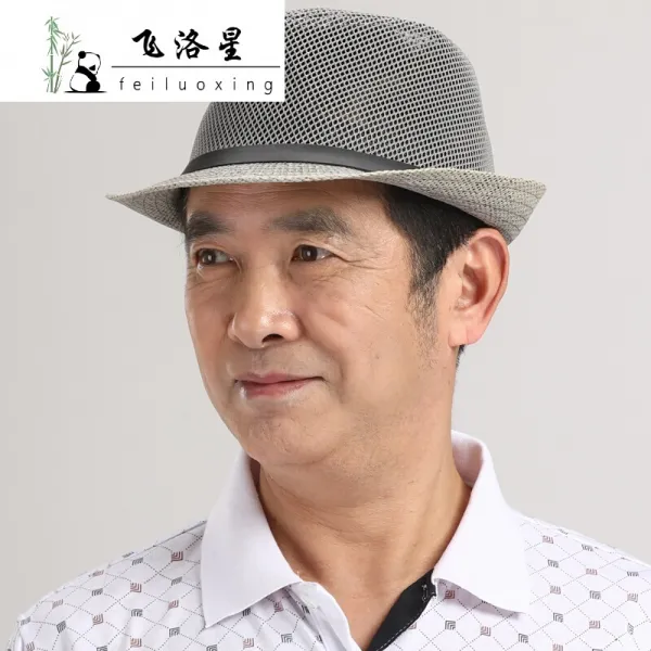 띠 동갑 아빠 에 어 리 버 리 햇 얇 은 중장 년 남성 캐 주 얼 모자 중년의 남자 여름 모자 회색 프 리 사이즈