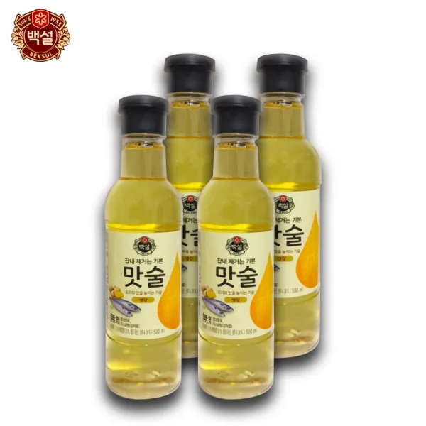 예이니식품 CJ 백설 맛술 생강 4개(500mlx4개) 요리소스양념고기생선해산물, 4개, 500ml